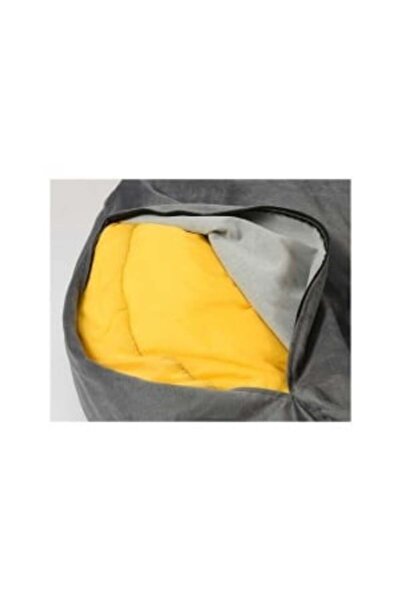 Pufrelax Fotoliu Relaxo XL, Material Impermeabil - Black & Lime Yellow