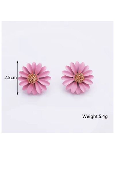 OEM Cercei dama, floare roz