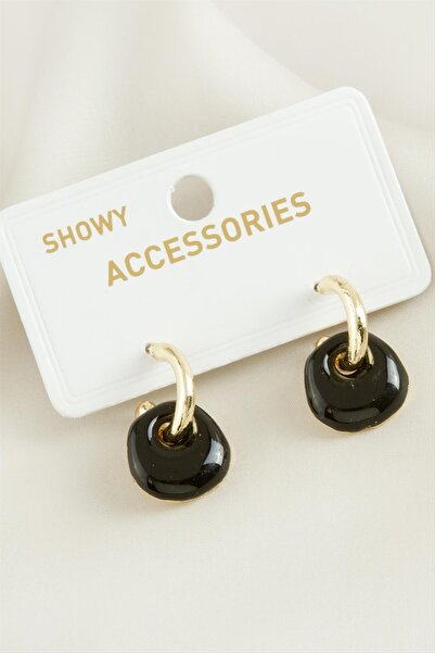 fantastik store Round Trend Enameled Earrings