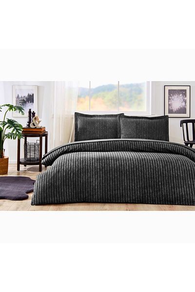 Özdilek Set de lenjerie de pat de o persoană Ranforce Noir