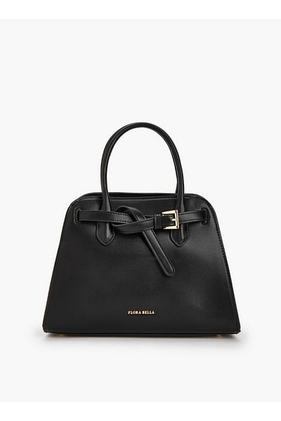 Flora Bella by Shoexpress Solid Tote Bag with Detachable Strap and Zip Closure