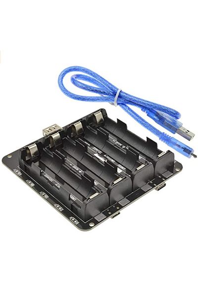 OEM Charging module for 4 18650 batteries for Raspberry Pi, 25cm USB-MicroUSB cable