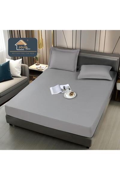 trendyhome Bed Cover, Waterproof, 160 x 200, Light Grey, J23422