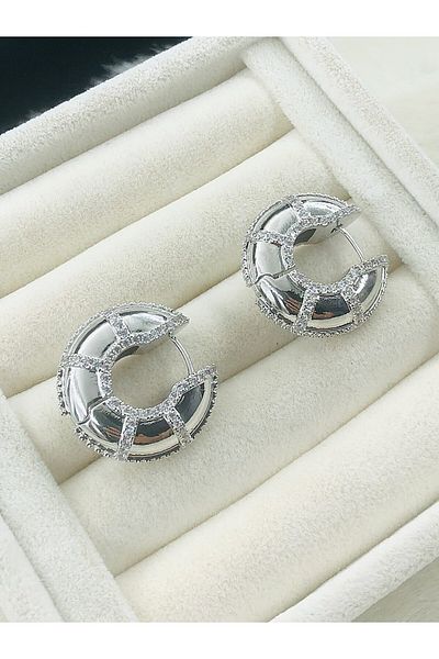 DS DİAMONDSHOP Earring Zircon Stone Model New Season Bykp-202507239