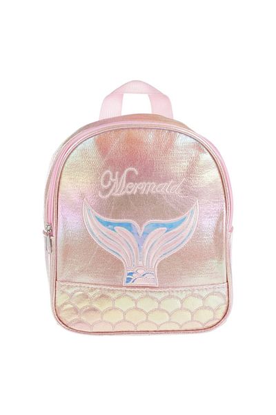 OEM Children's Backpack, Holographic Design, Mermaid Tail, Pink, Dimensions 20x7x23cm