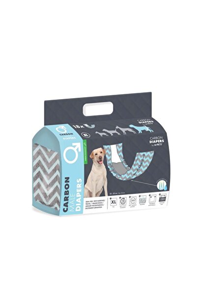 M-PETS CARBONLU DIAPERS ERKEK KÖPEKLER İÇİN KÜLOT (XL) 18Lİ