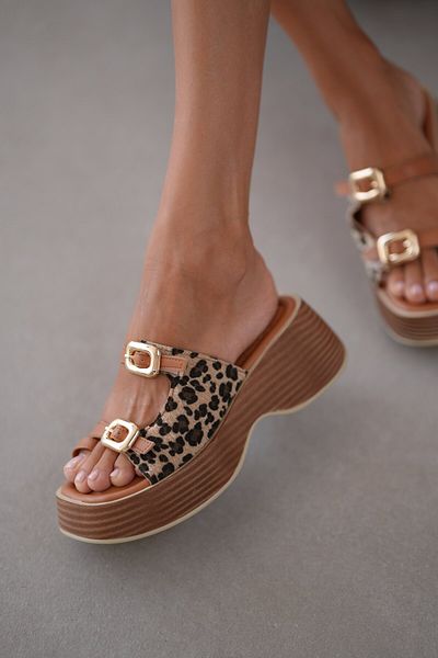 selinshoes Γυναικείες σαγιονάρες Roller με διπλή πόρπη με λεπτομέρειες - TABA