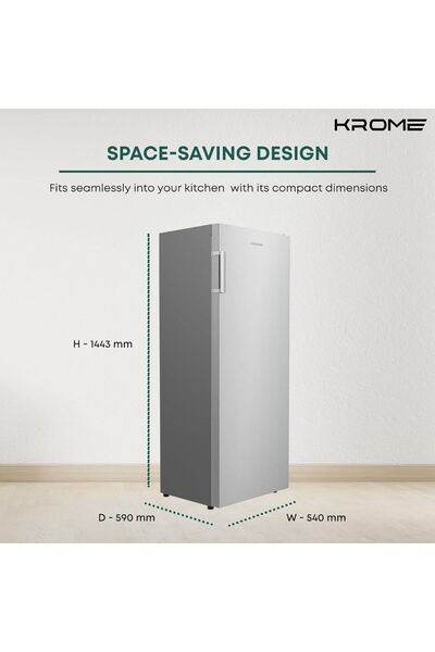 Krome Single Door Upright Freezer | Compact & Stylish Design | R-UF 220IM