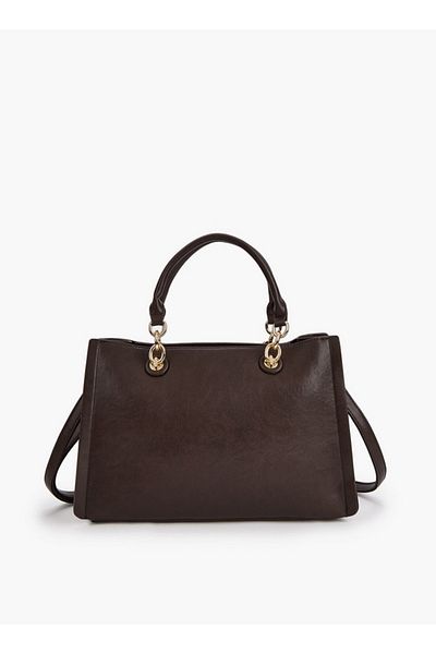 Flora Bella by Shoexpress Solid Tote Bag with Detachable Strap and Zip Closure