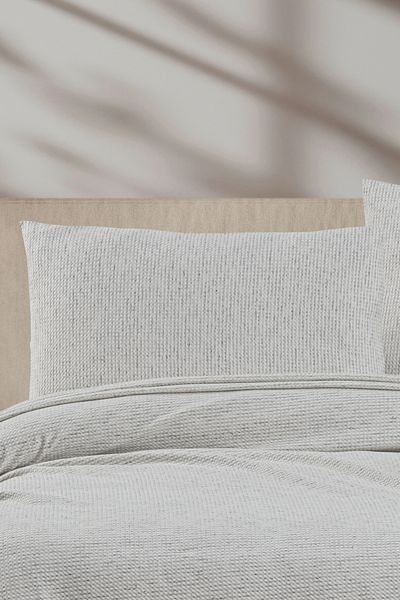 Noctiluca 2-Piece Pillow Case 100% Cotton Crushed Modern Textured Bohemian Dowry Holder Breathable Sweat-Free 50X70Cm