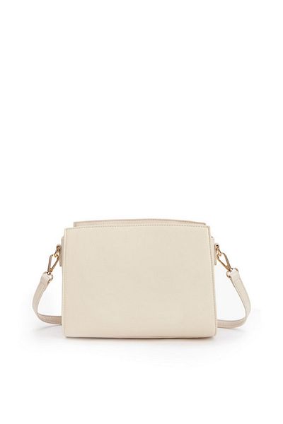 Flora Bella by Shoexpress Textured Crossbody Bag with Detachable Strap and Zip Closure