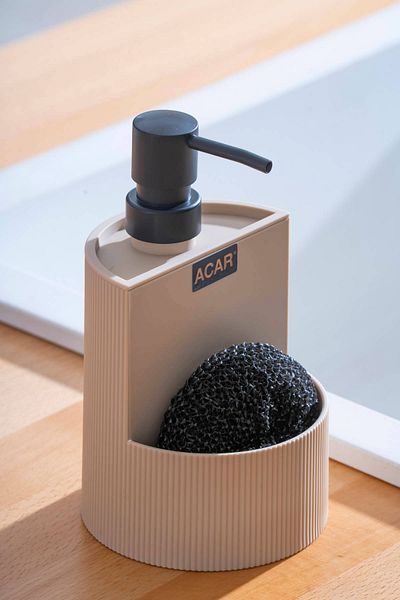 ACAR Astoria Acrylic Liquid Soap Dispenser Set with Sponge Chamber