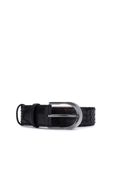 Tamer Tanca Men's Genuine Leather Black Belt