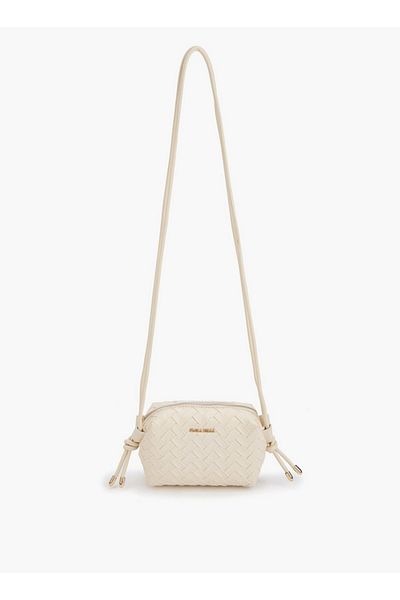 Flora Bella by Shoexpress Textured Crossbody Bag with Sling Handle and Zip Closure