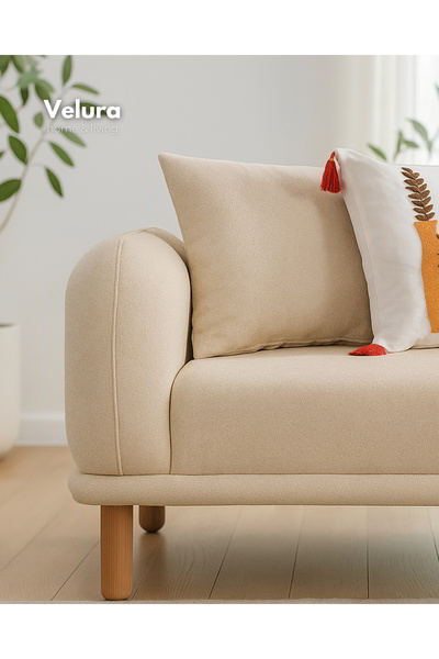 Velura Home & Living Lara Üçlü Koltuk & 3 ' lü Kanepe - Latte