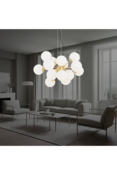 RONİSU AYDINLATMA Thalia Camlı Modern Sarkıt Avize RA-AVZ- 1956-87-34