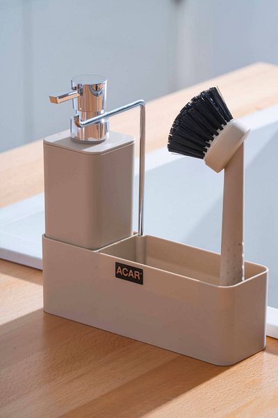 ACAR Astoria Acrylic Brushed Liquid Soap Dispenser Set