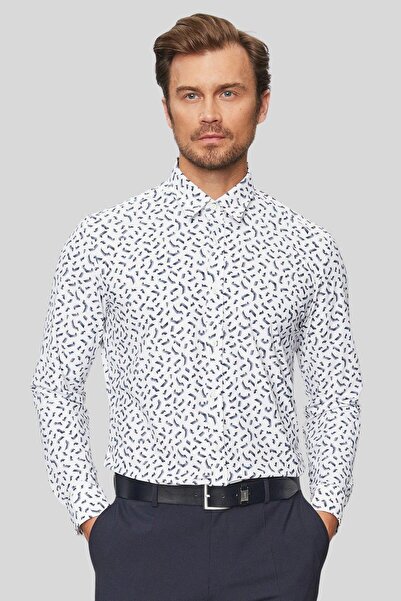 BOSS Regular Fit Erkek Gömlek Beyaz 100