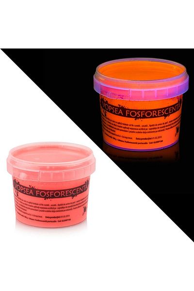 PROCART Glow in the dark phosphorescent paint that illuminates orange 100 g