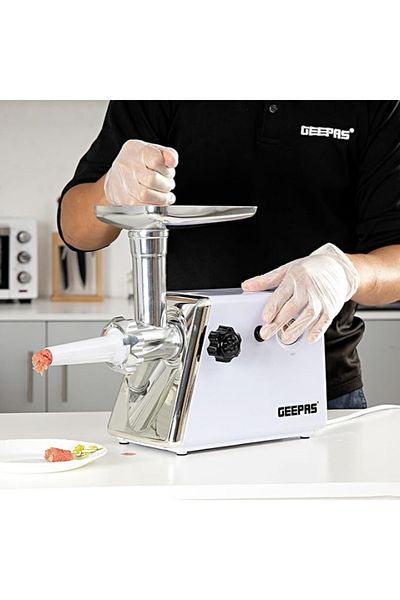 Geepas Electric Meat Grinder With Stainless Steel Blade 2000 W GMG746N White