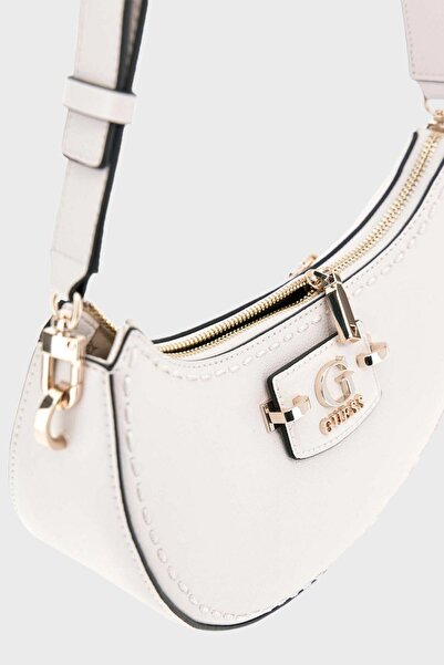 Guess Women White Cruıse Vıbe Top Zıp-Off Shoulder Bag