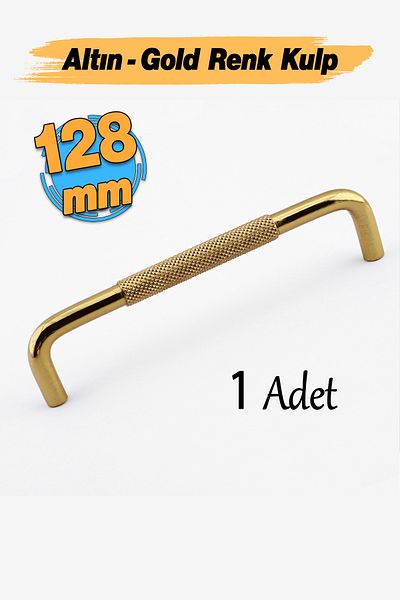 Badem10 Mâner din metal auriu din aur zimțat 128 mm 12,8 cm Mobilier Sertar Dulap Dulap Mânere moderne pentru capac