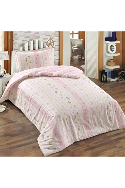 Alhabib bedding مفرش الربيع صيفي مفرد ونص فاخر أبيض وردي برسومات الزهور قطن ع...