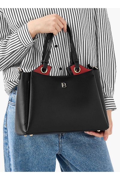 Flora Bella by Shoexpress Solid Tote Bag with Detachable Strap and Zip Closure