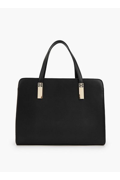 Flora Bella by Shoexpress Solid Tote Bag with Detachable Strap and Zip Closure