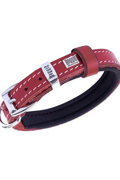 Doggie طوق كلب جلدي مريح جملي صغير 1.5x20-65