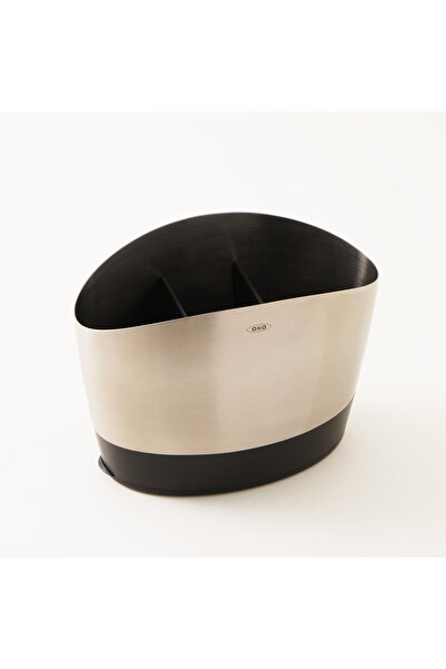 Oxo Utensil Holder Stainless Steel, Silver 8.4"* 4.75"* 6.25"