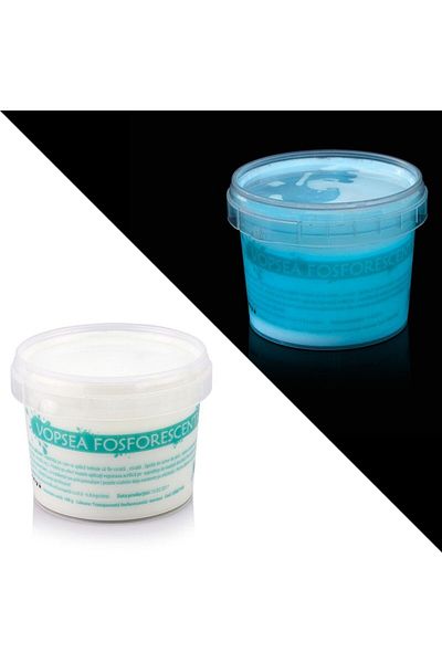 PROCART Glow in the dark phosphorescent, luminescent, transparent paint that illuminates turquoise 30 g