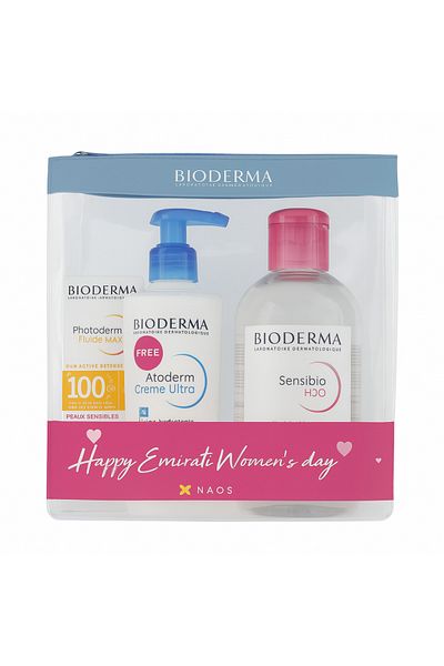 Bioderma EMIRATI WOMENS DAY PACK (SENSIBIO H2O 500ML PUMP+PHOTODERM FLUID+ATODERM ULTRA CREAM 200ML)