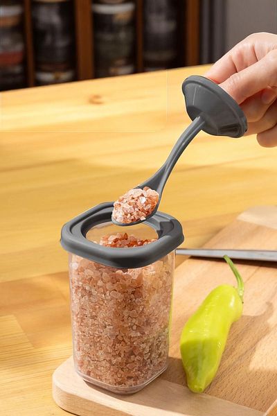 Kitchen Way Set of 6 Seasoning Shakers with Self Spoon 350ml Spl1061