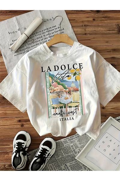 sole stories Premium Oversize Cut Short Sleeve Printed T-Shirt