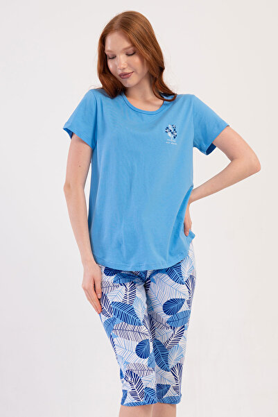 VİENETTA Бавовняний жіночий піжамний комплект з короткими рукавами