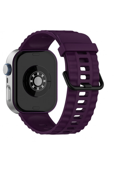 UnDePlus Huawei Watch Fit 4/Fit 4 Pro/Fit 3 Kordon Silikon Dalga Desen Şerit Kordon 23 (Fit/Fit2 Uyumlu Değil