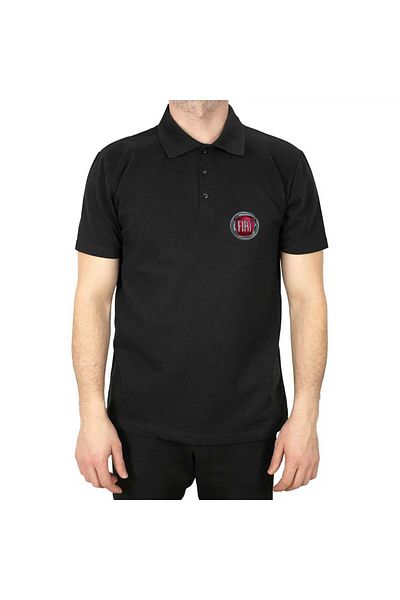 Z zepplin Fiat Logo Polo Neck Black T-Shirt