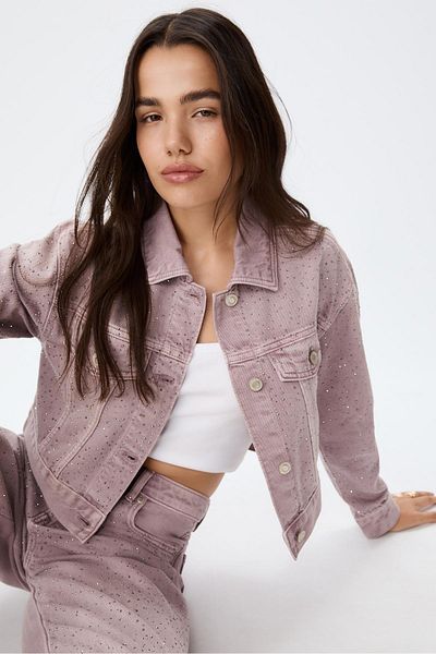 Stradivarius Shimmer denim jacket