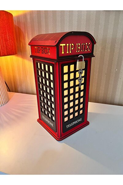 Demo Tasarım Tip Box - London Telefon Kulübesi Kumbara (BÜYÜK BOY KIRMIZI)