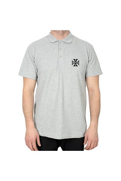 Z zepplin West Coast Choppers Polo Neck Gray T-Shirt