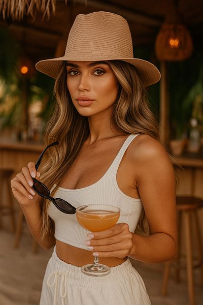 LAGRANZE Straw Cowboy Hat