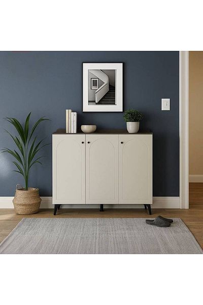 Al Saada Home Limited Quantity Multi-Purpose Shoe Cabinet 120×33×97 - Gray