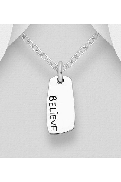 OEM Believe silver pendant