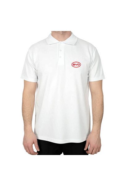 Z zepplin Tricou alb cu guler polo cu logo BYD