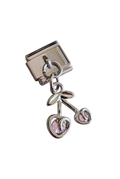 RoseCo00 Kurdele Kiraz İtalyan Bileklik Charmı