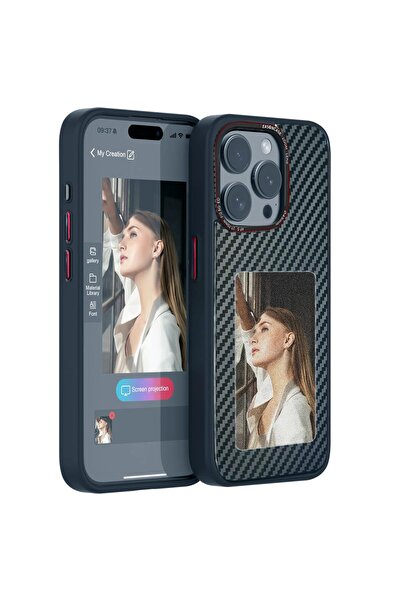 Mimelon جراب ذكي E Ink متوافق مع هاتف Iphone 13 pro max، غطاء حبر الصور بأربع...