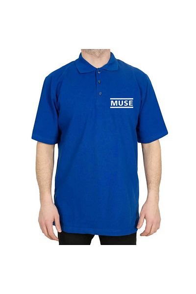Z zepplin Muse Logo Polo Neck Blue T-Shirt