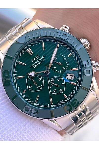RMS Romanson 2 Year Guarantee Steel Band Steel Case 5 Atm Water Resistant Men Wristwatch Ag1561.03