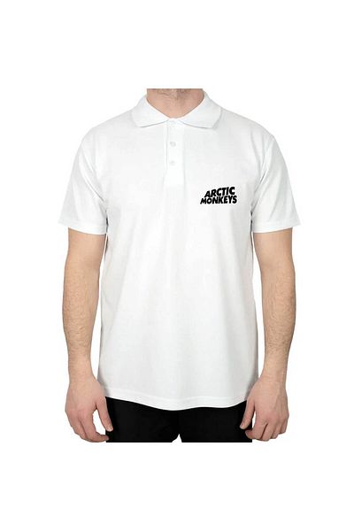 Z zepplin Tricou alb cu guler polo cu logo Arctic Monkeys
